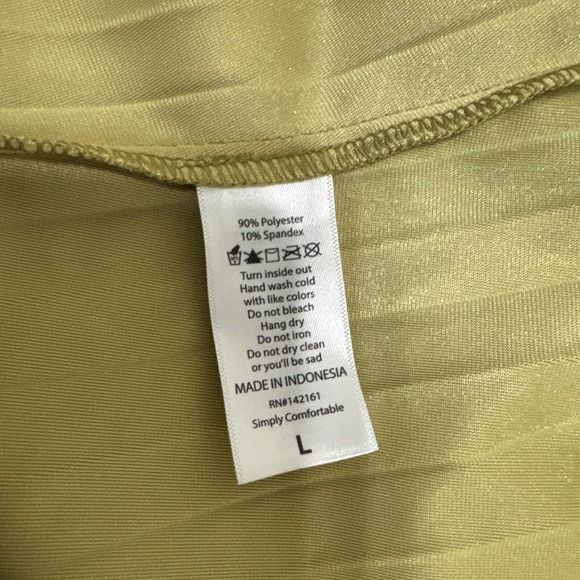 LuLaRoe Women's Skirt Sz L Gold Velvet Pleated Shimmer (29" Length) NWT - Picture 7 of 7